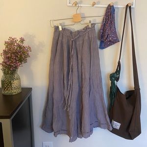 Free People Purple Flow Wide Leg Pants
